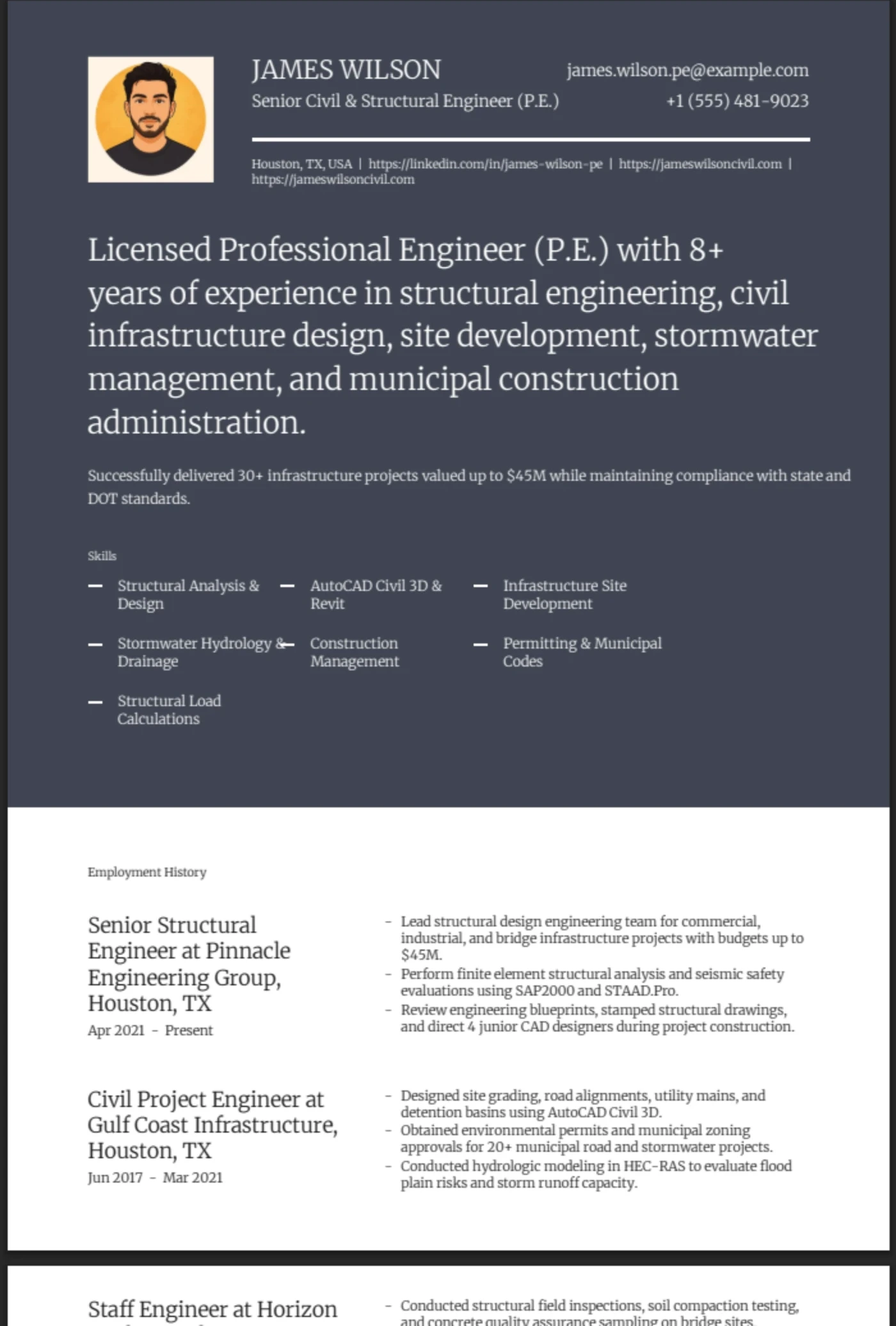 Statement β Civil Engineer