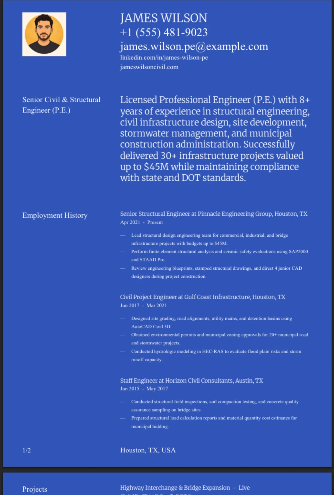 Blueprint β Civil Engineer