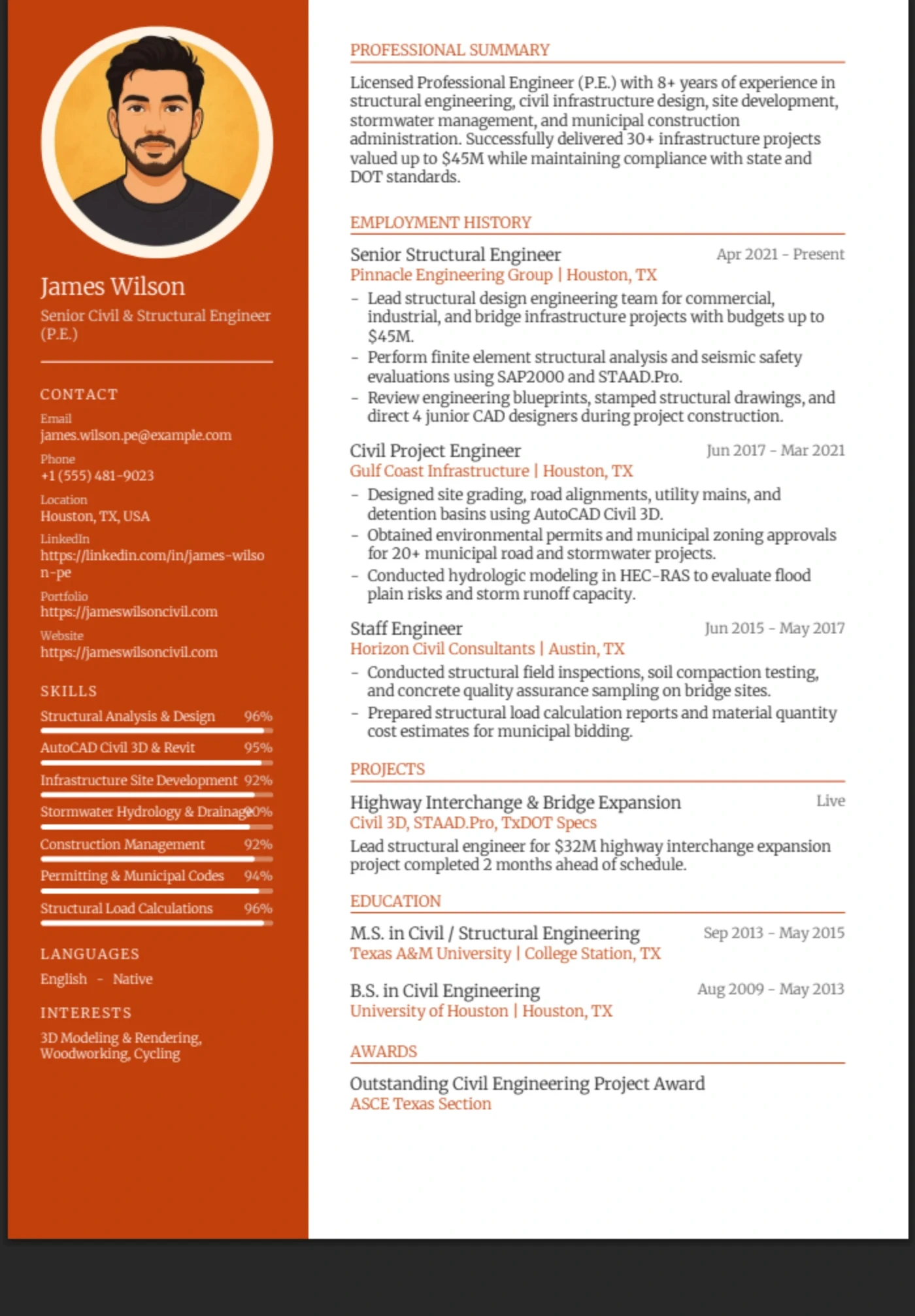 Modern — Civil Engineer