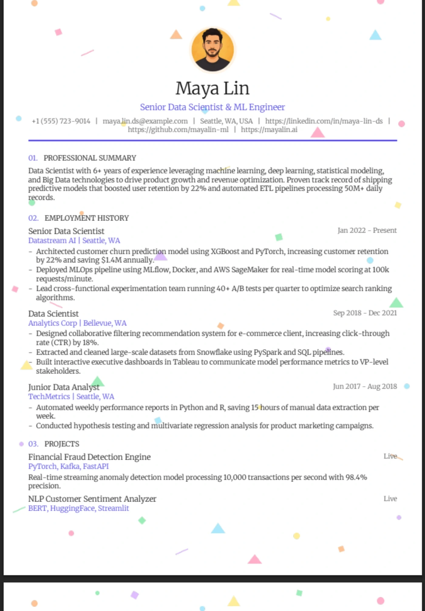 Confetti — Data Scientist