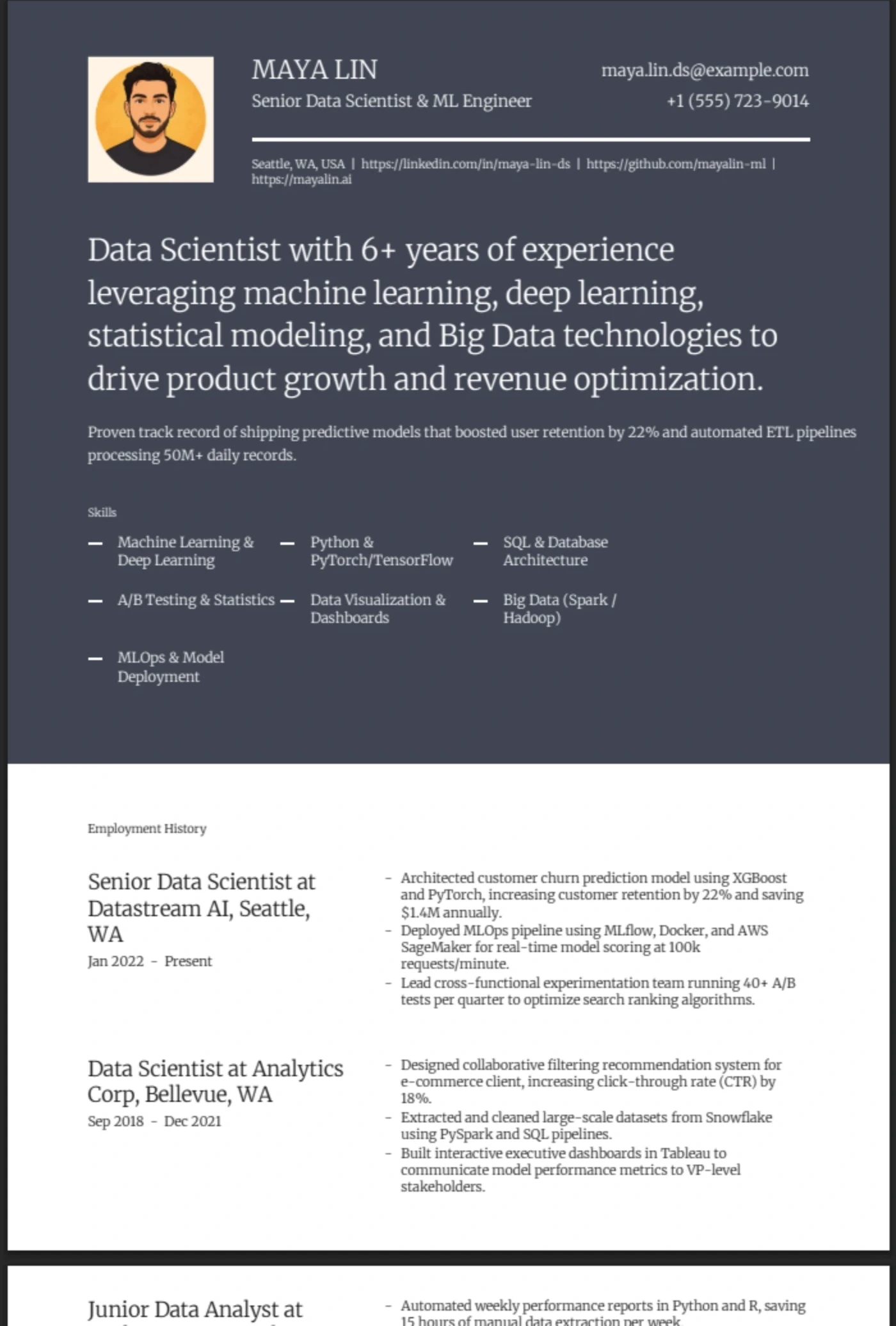 Statement — Data Scientist
