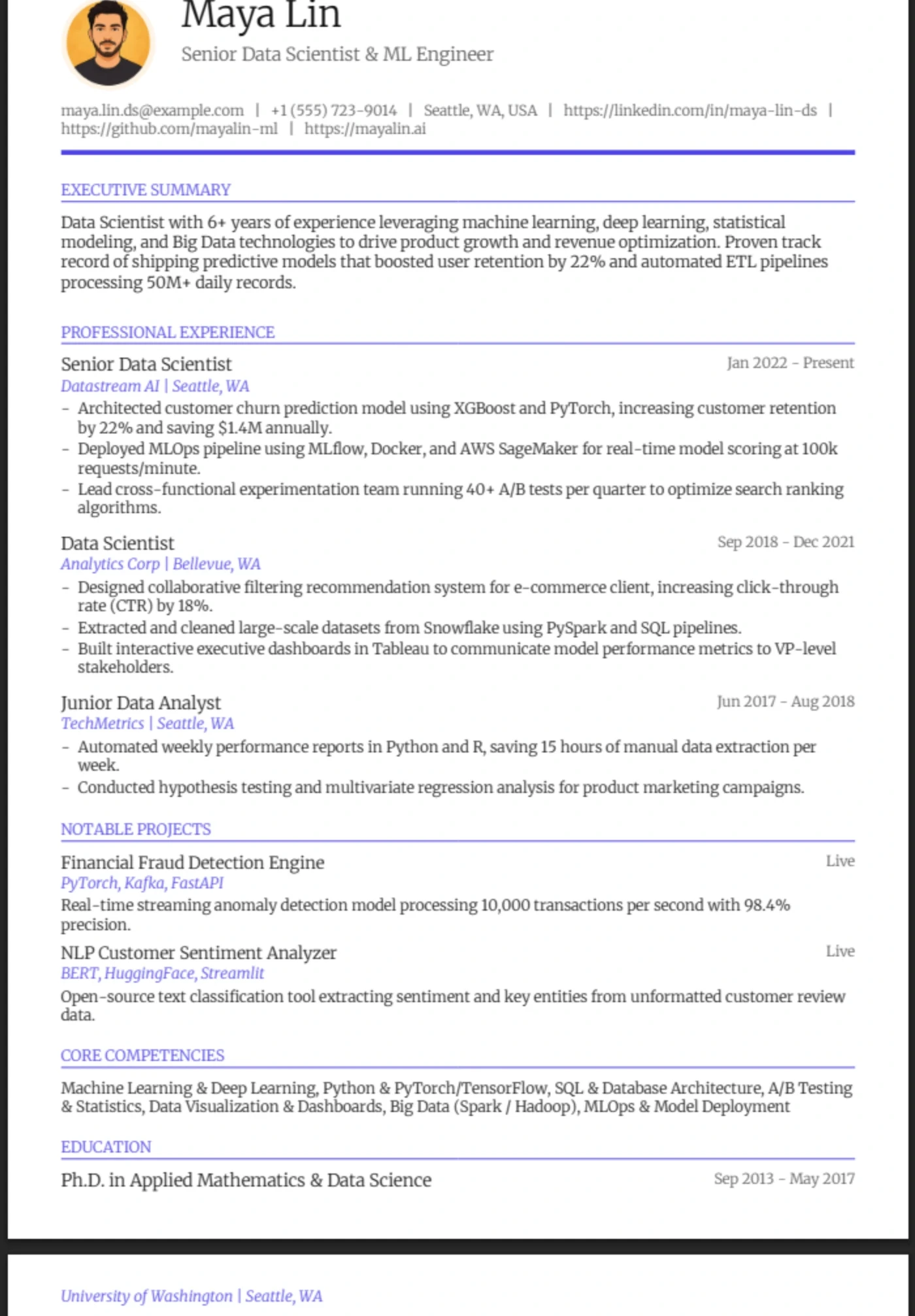 Executive — Data Scientist