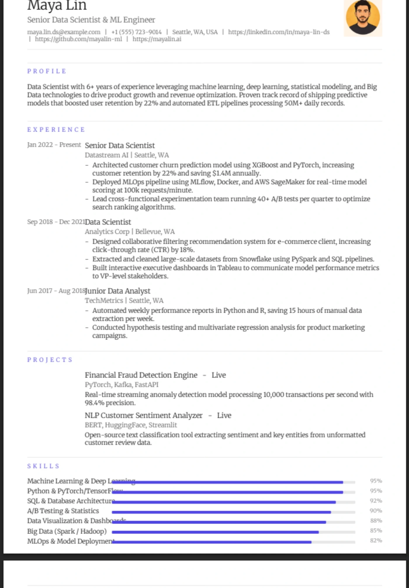 Minimal — Data Scientist