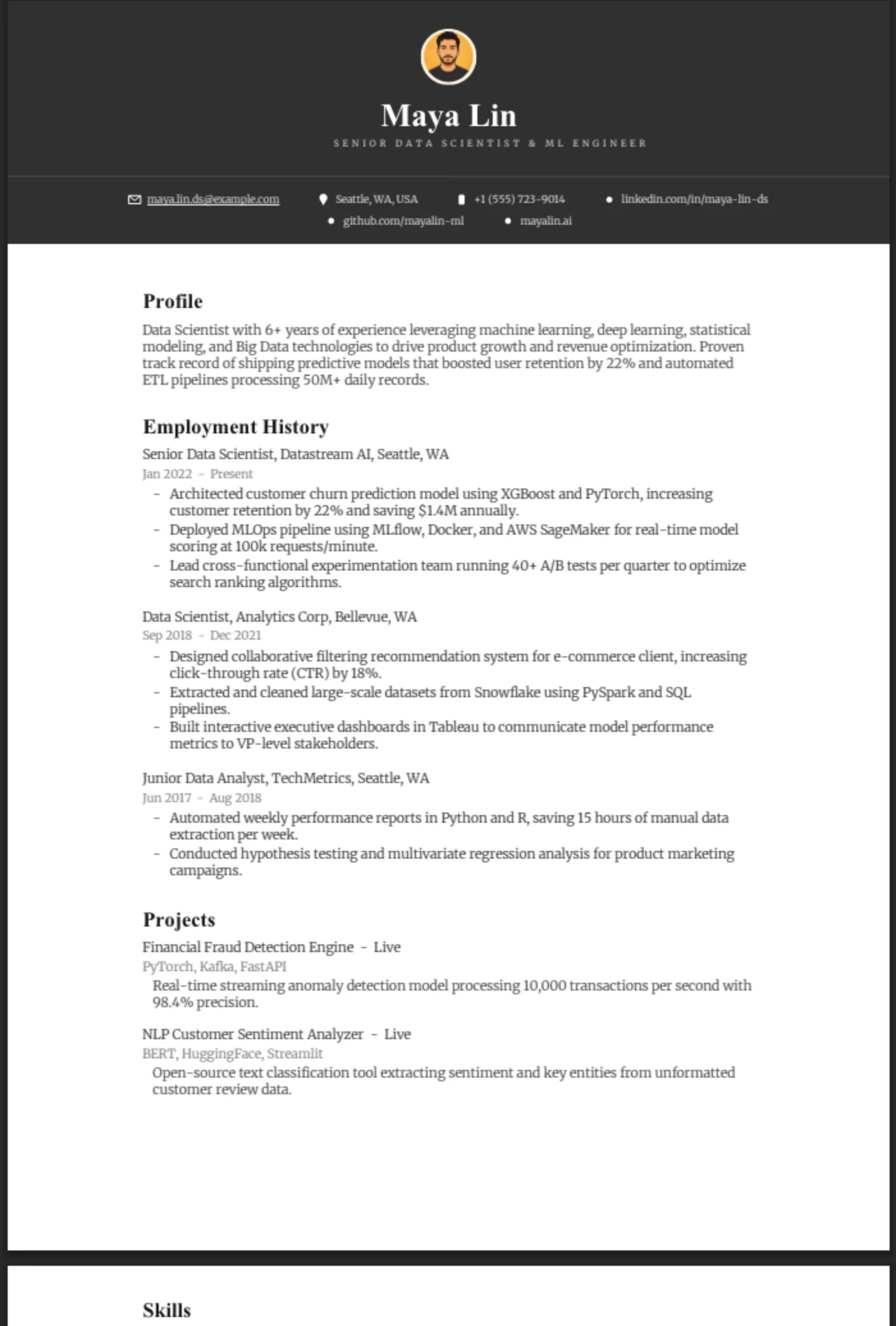 Charcoal — Data Scientist