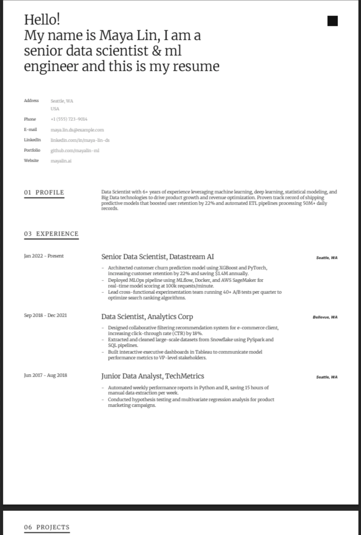 Narrative — Data Scientist