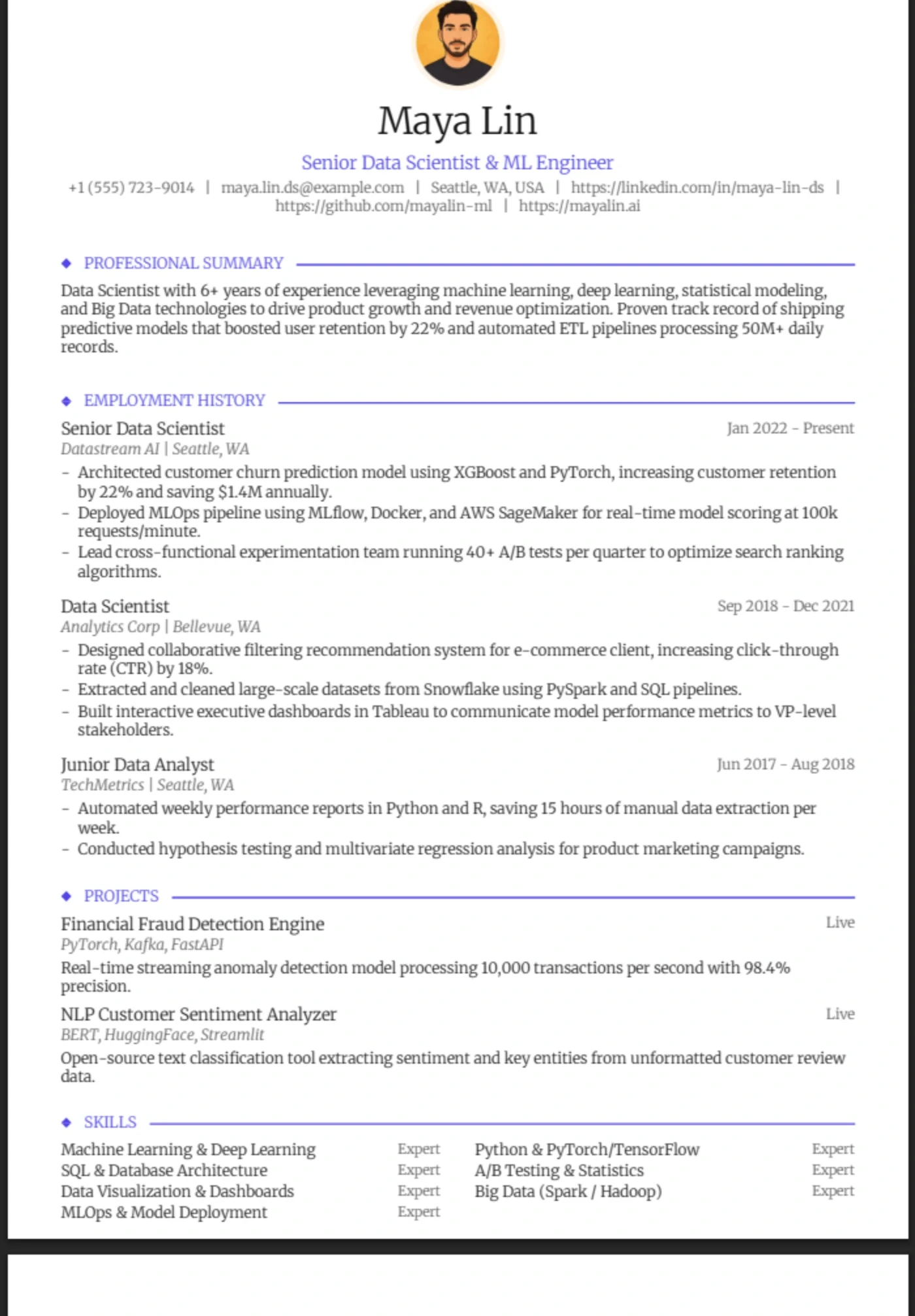 Traditional — Data Scientist