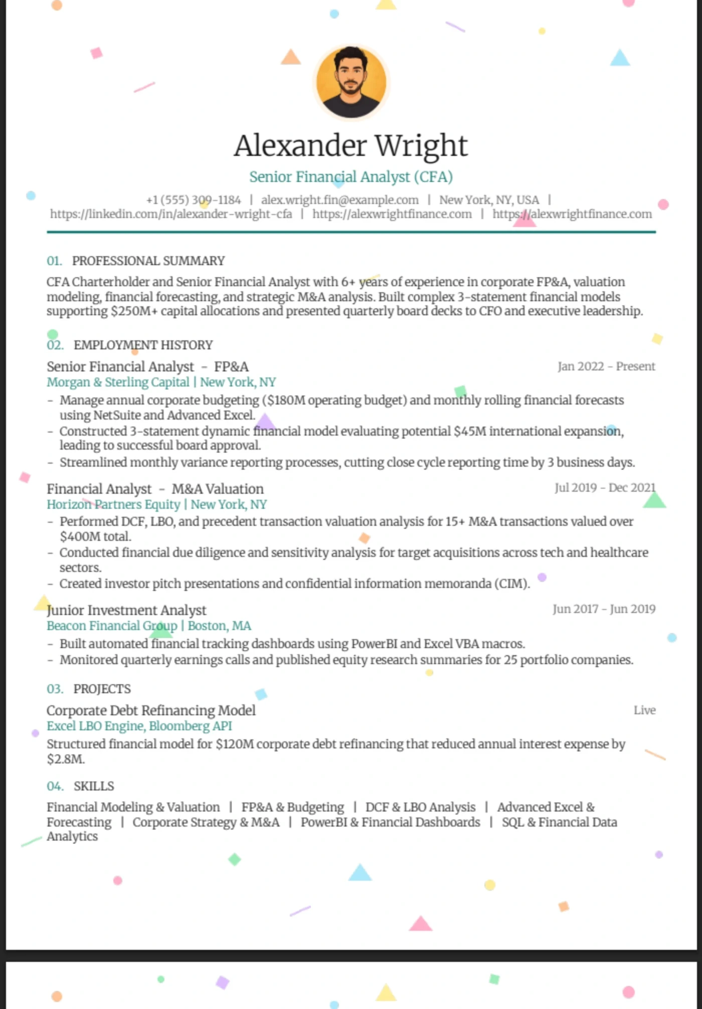 Confetti — Financial Analyst