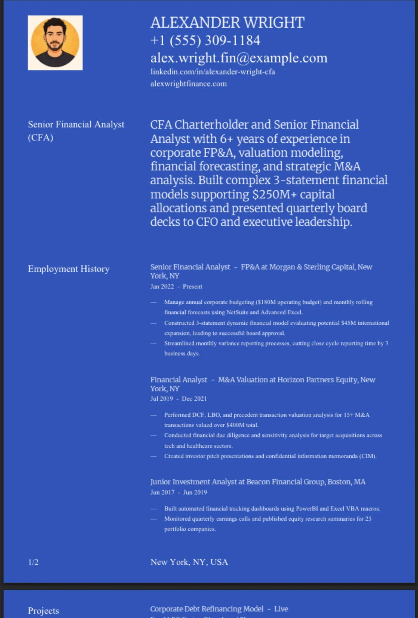Blueprint — Financial Analyst