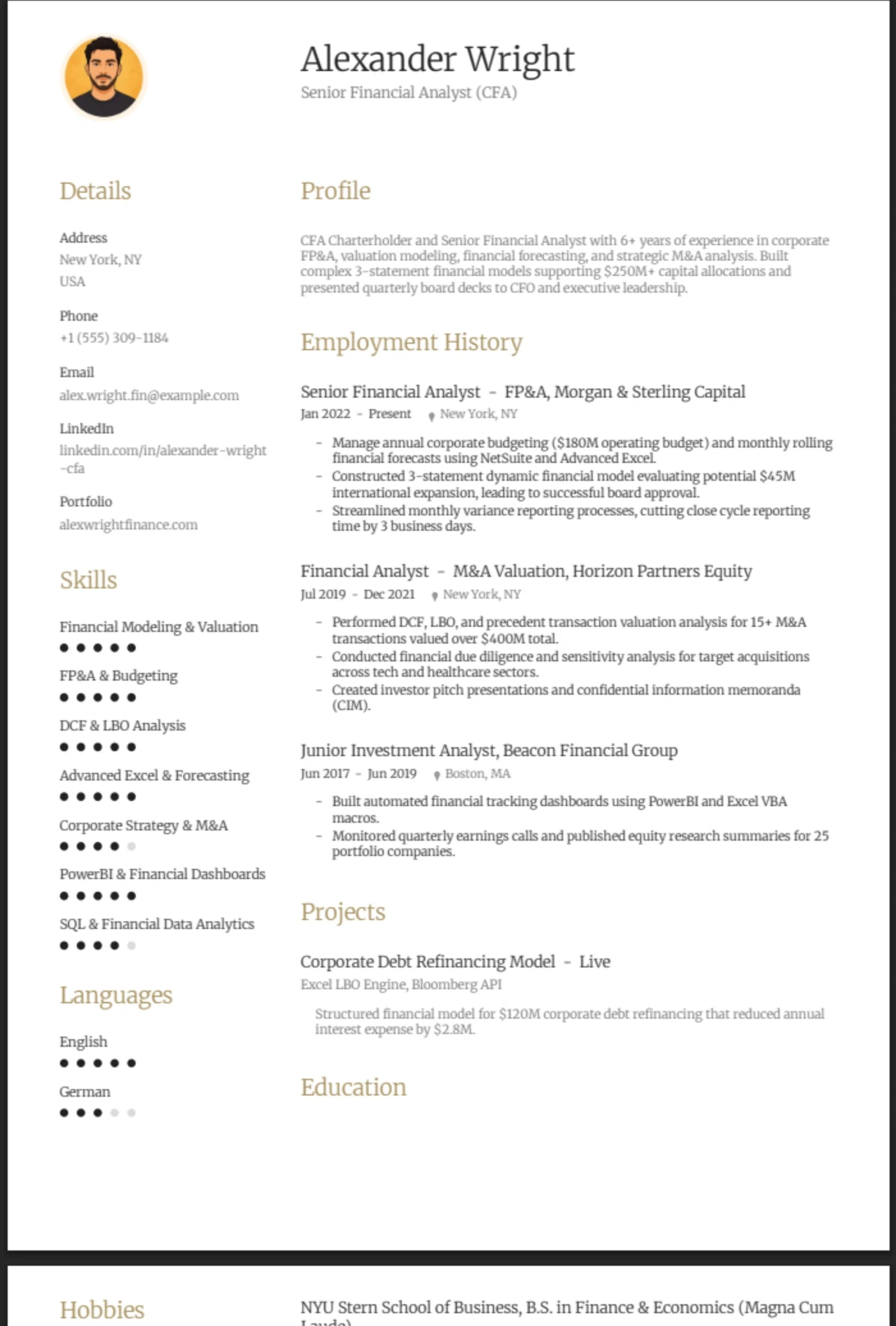 Champagne — Financial Analyst