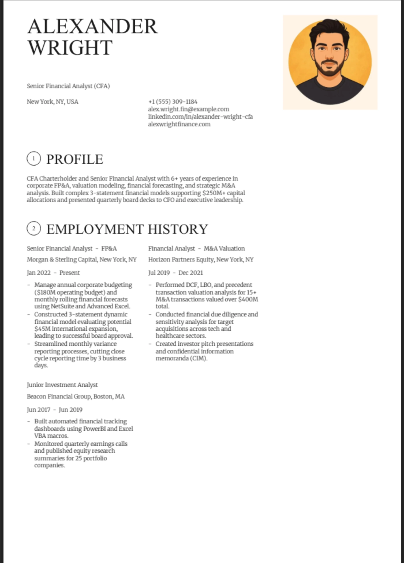 Chronicle — Financial Analyst