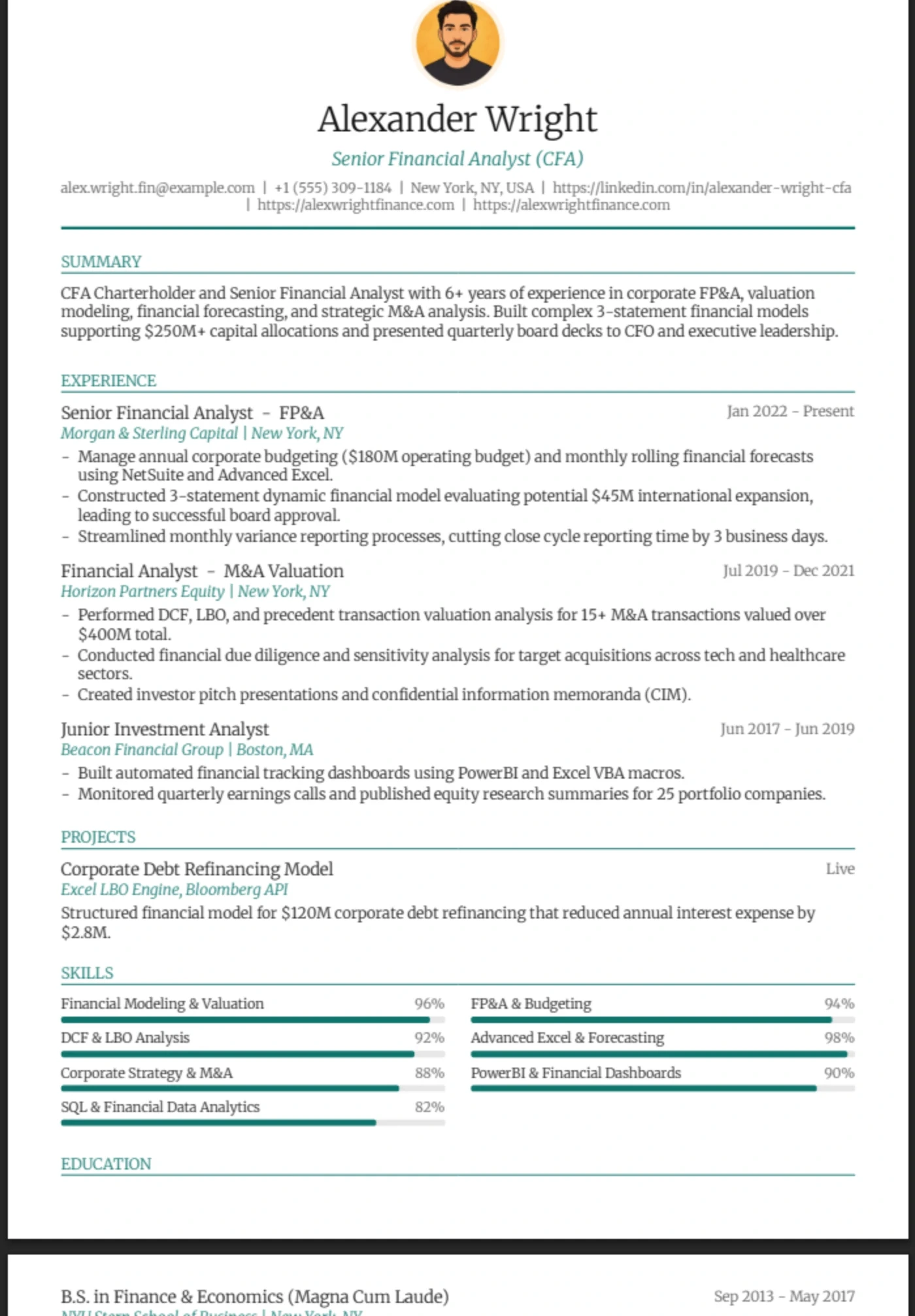 Classic — Financial Analyst