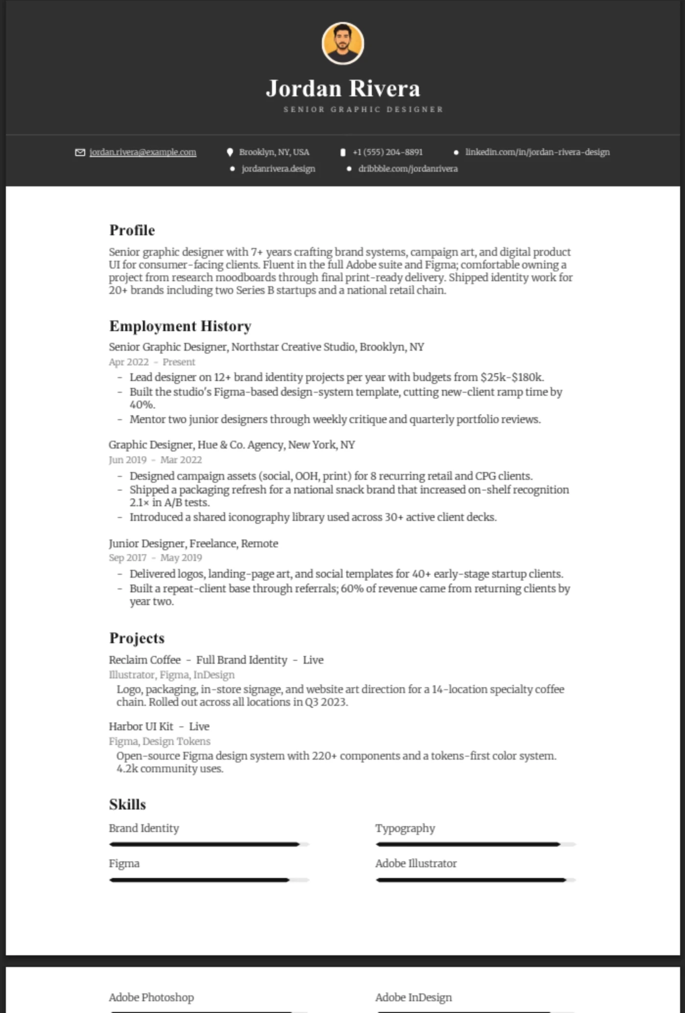 Charcoal β Graphic Designer