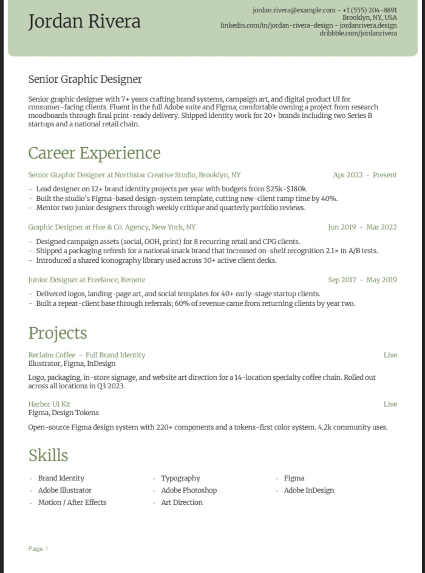 Sage β Graphic Designer