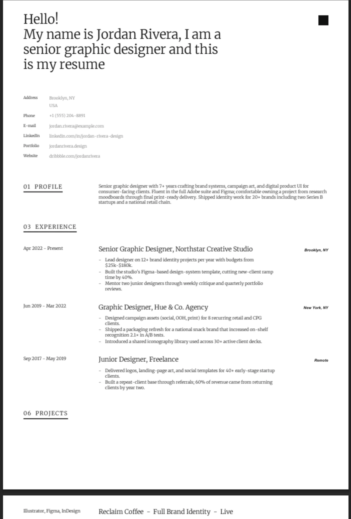 Narrative β Graphic Designer