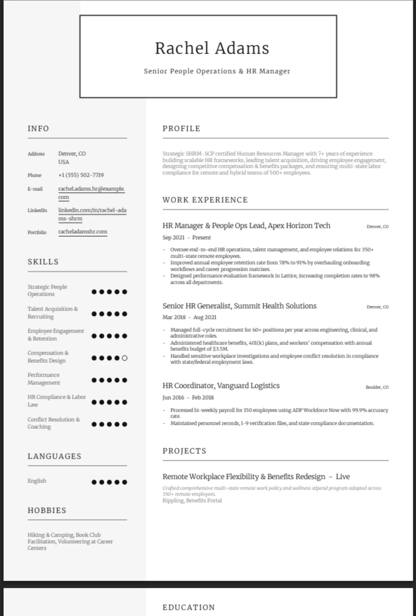 Framed — HR Manager