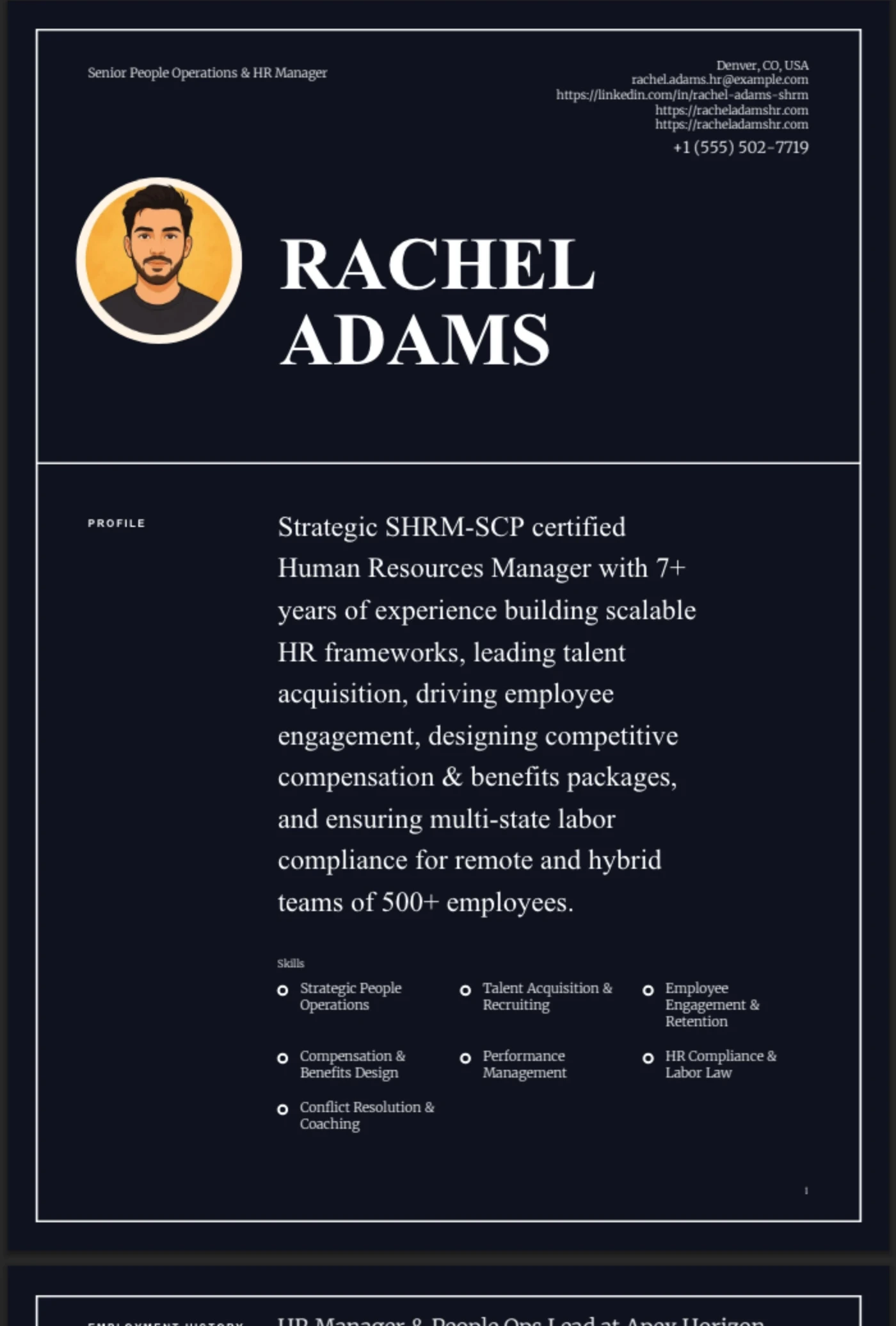 Border Frame — HR Manager