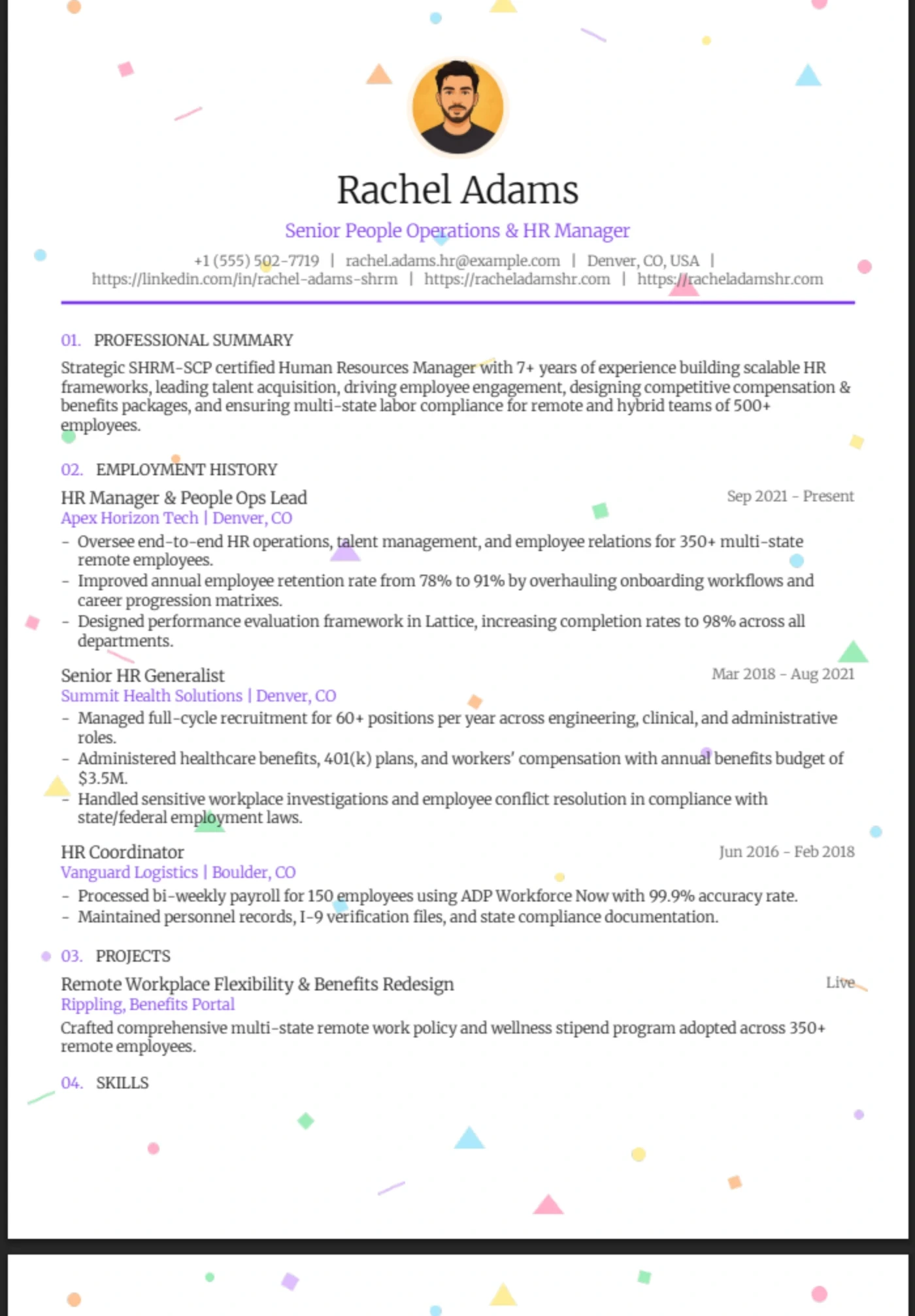 Confetti — HR Manager