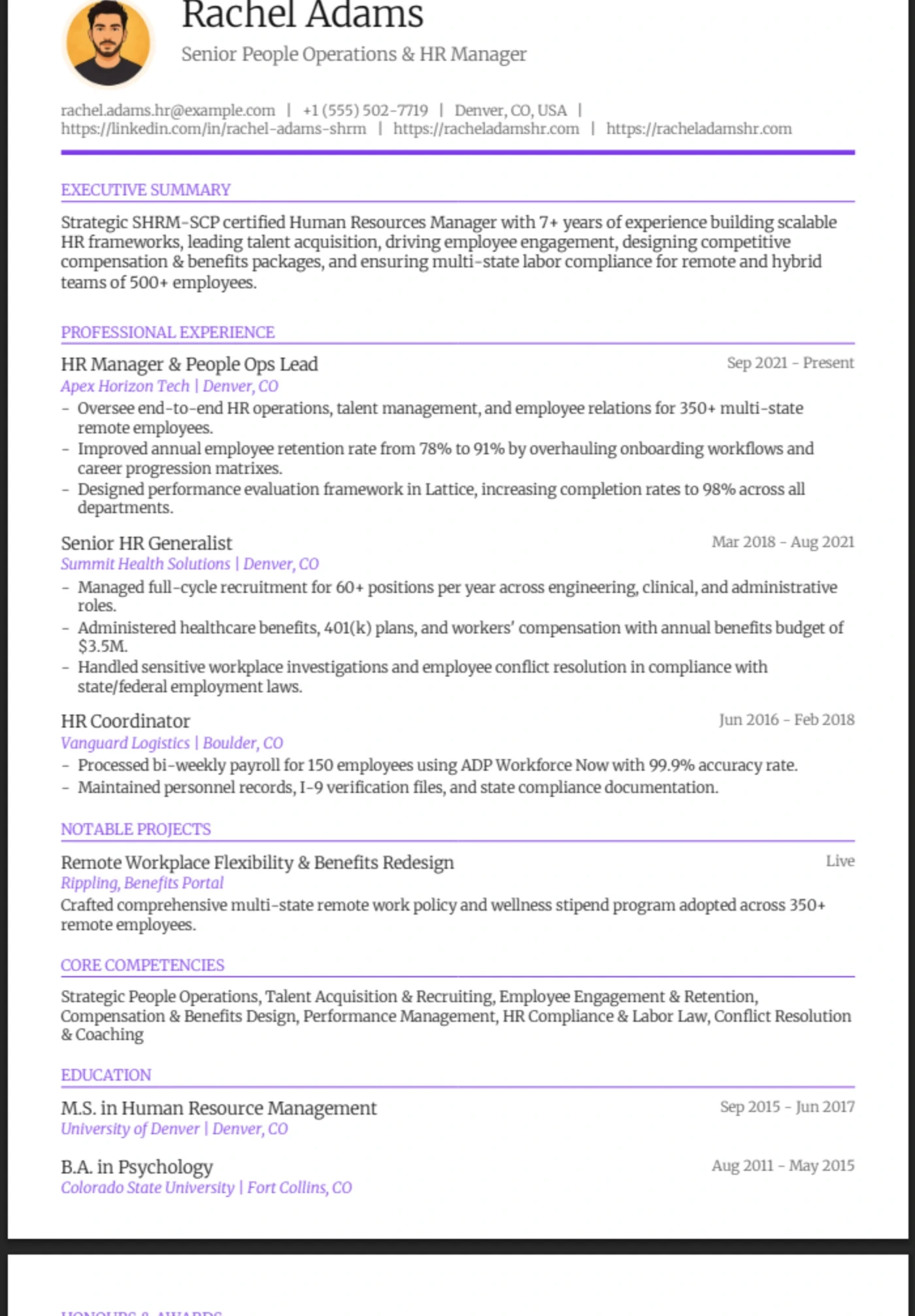 Executive — HR Manager