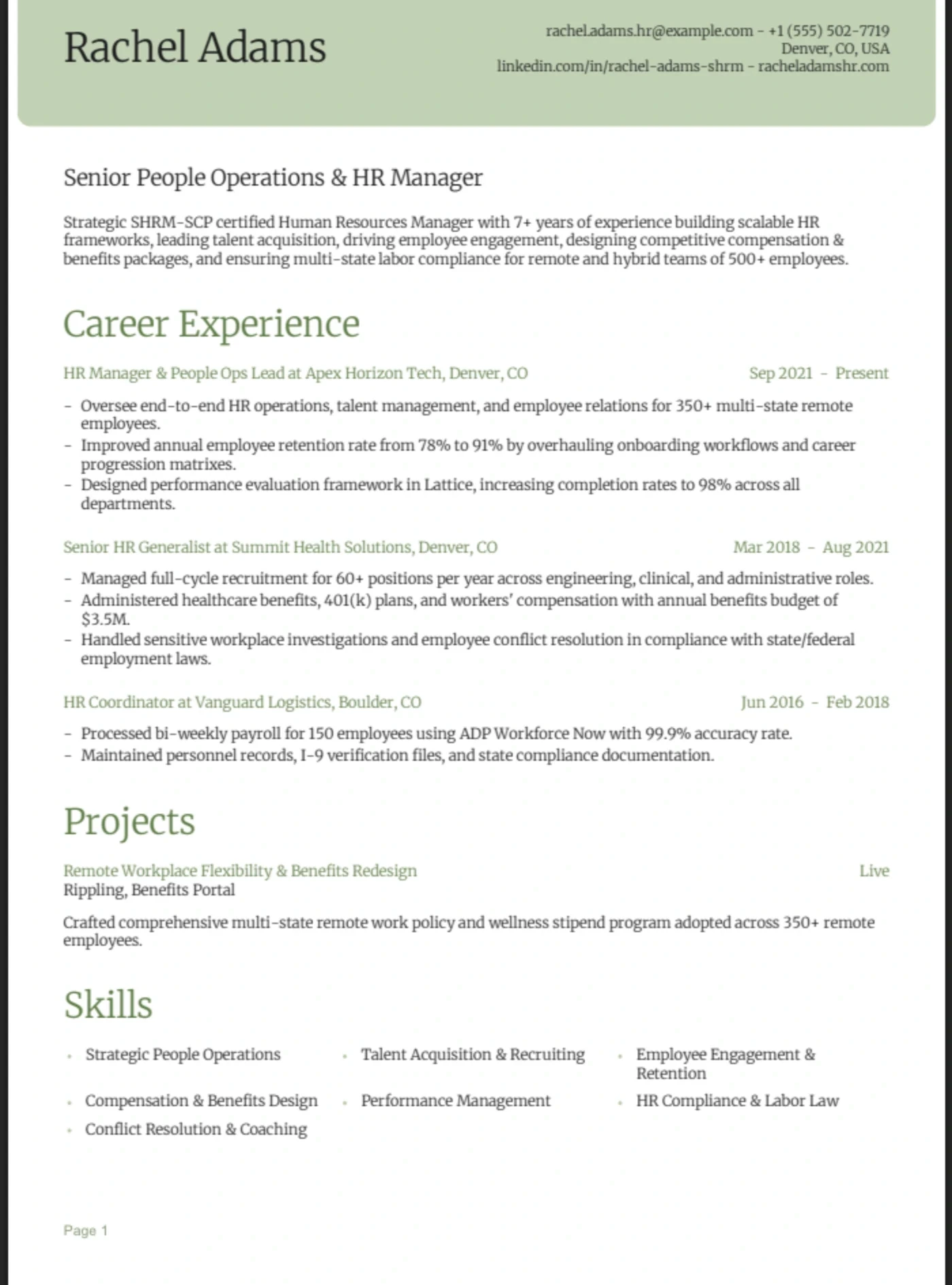 Sage — HR Manager