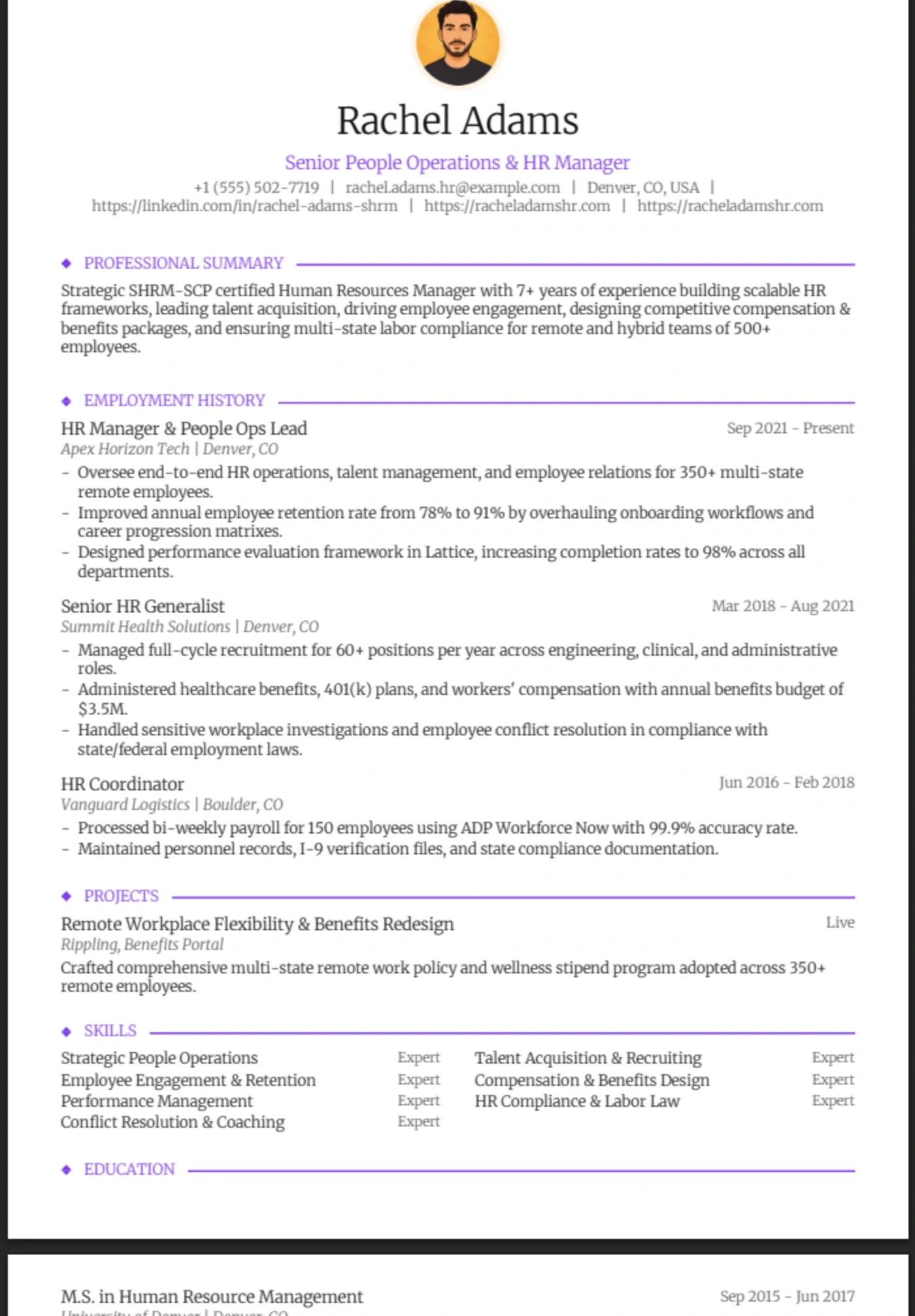 Traditional — HR Manager