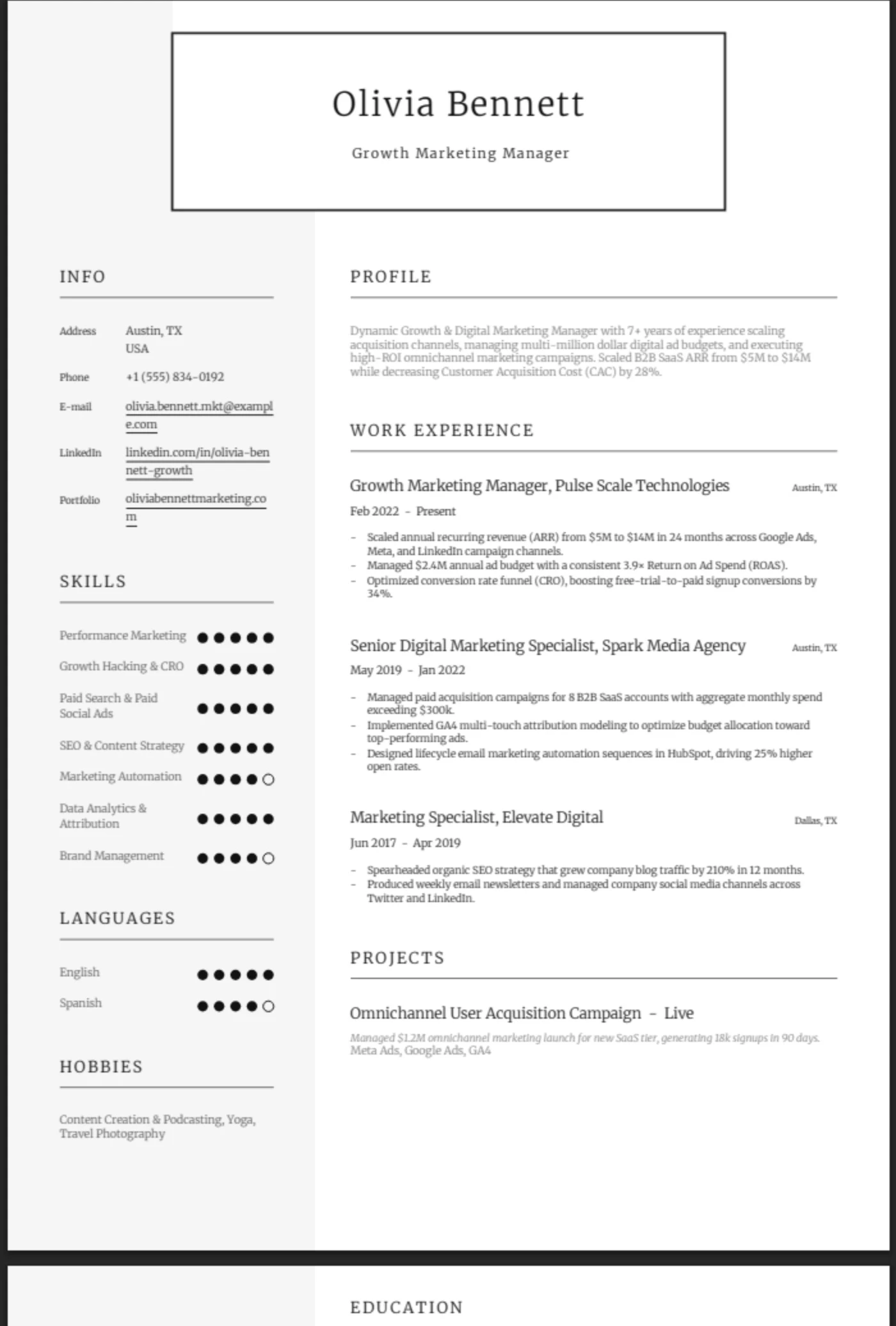Framed — Marketing Manager