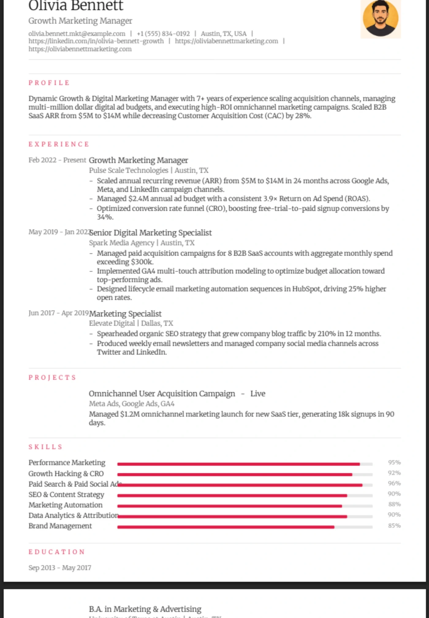 Minimal — Marketing Manager