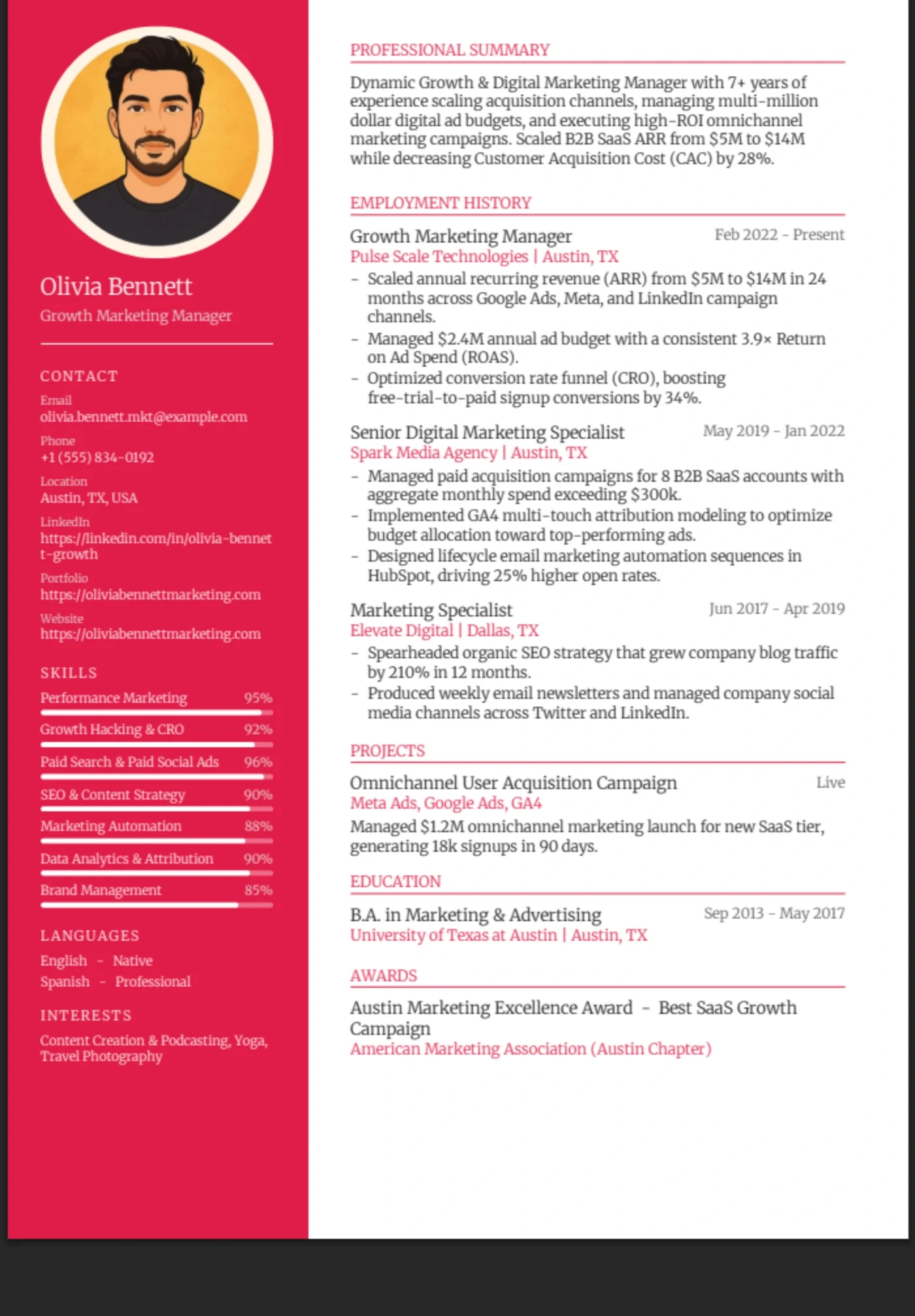 Modern — Marketing Manager