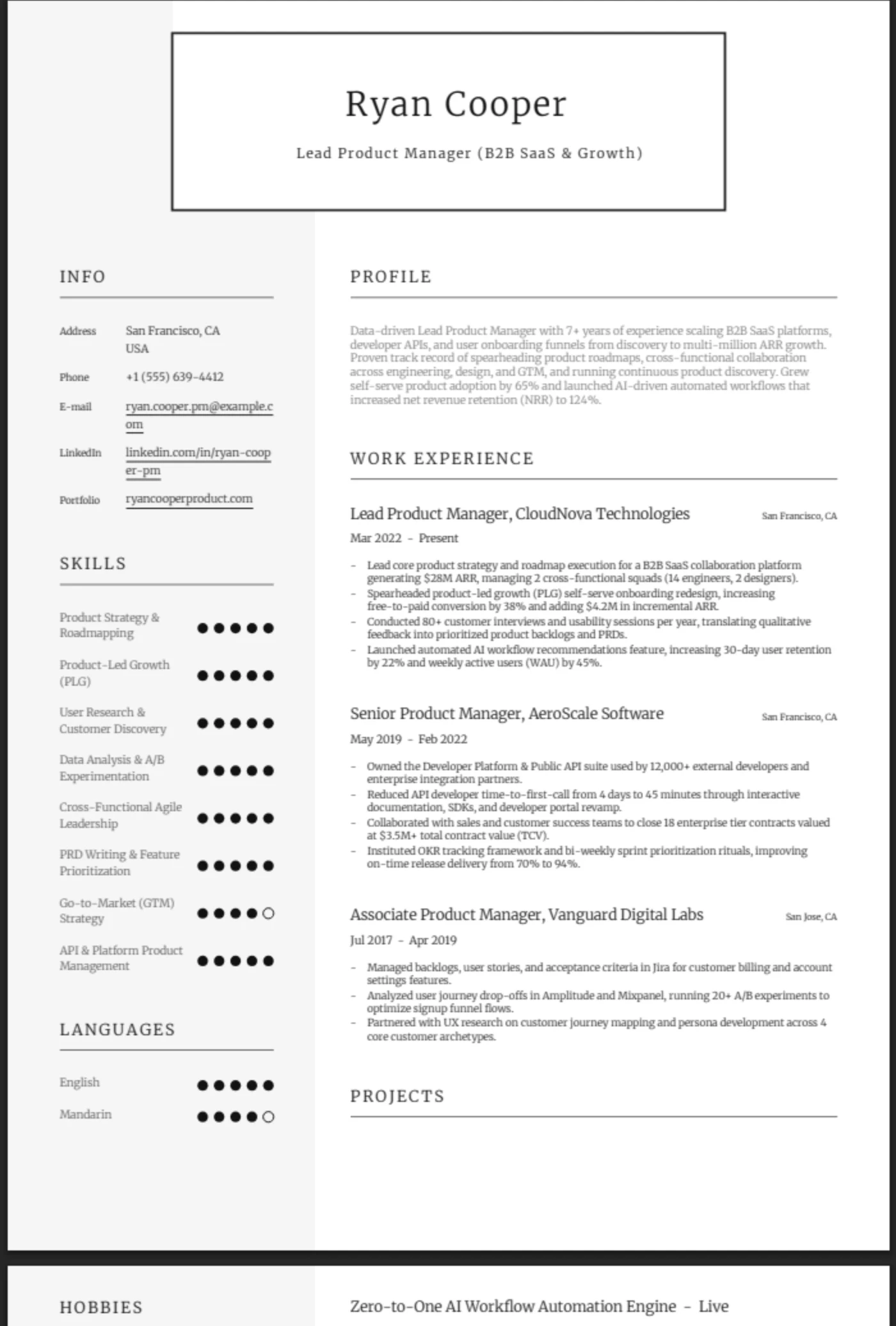 Framed β Product Manager