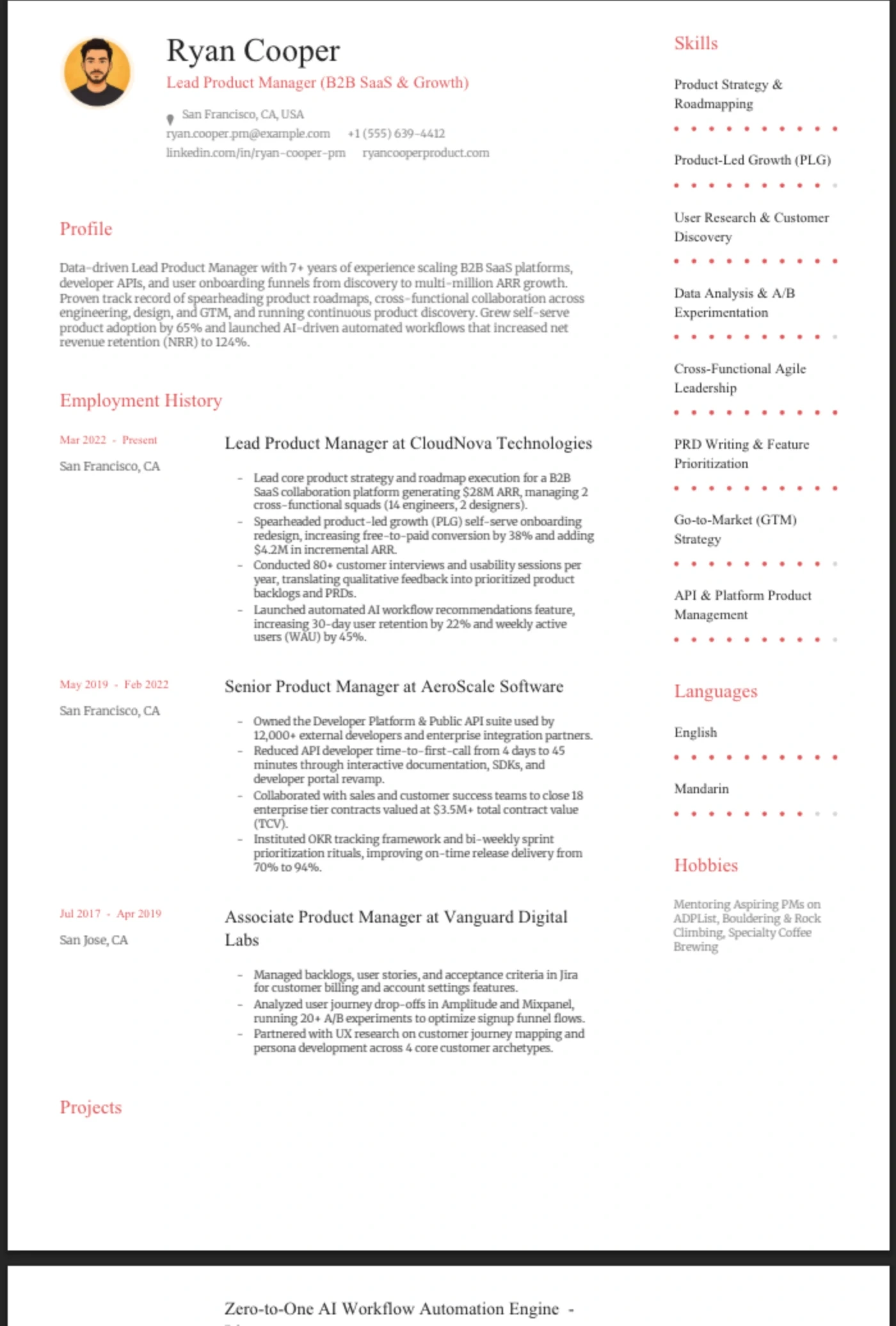 Coral β Product Manager