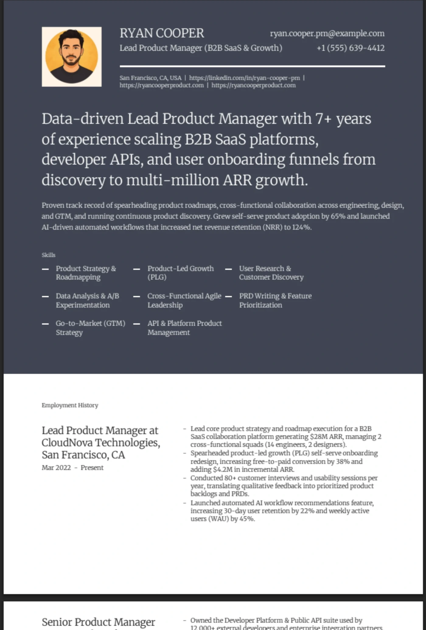 Statement β Product Manager