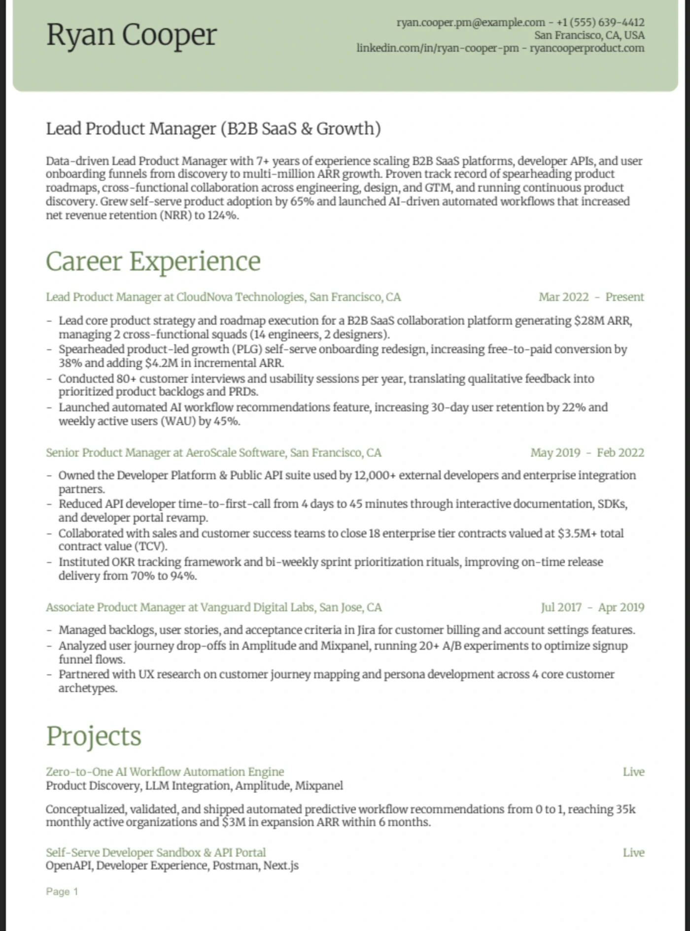 Sage β Product Manager
