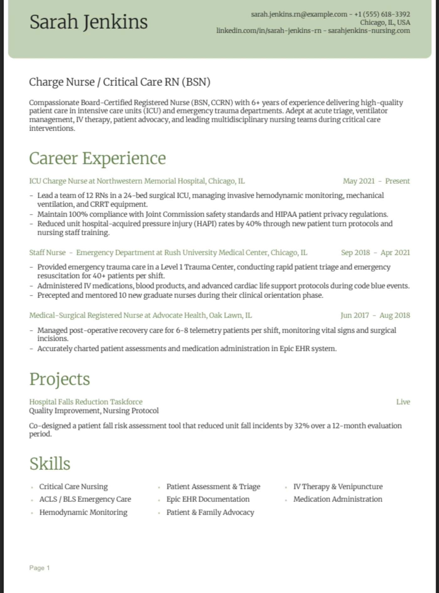Sage — Registered Nurse