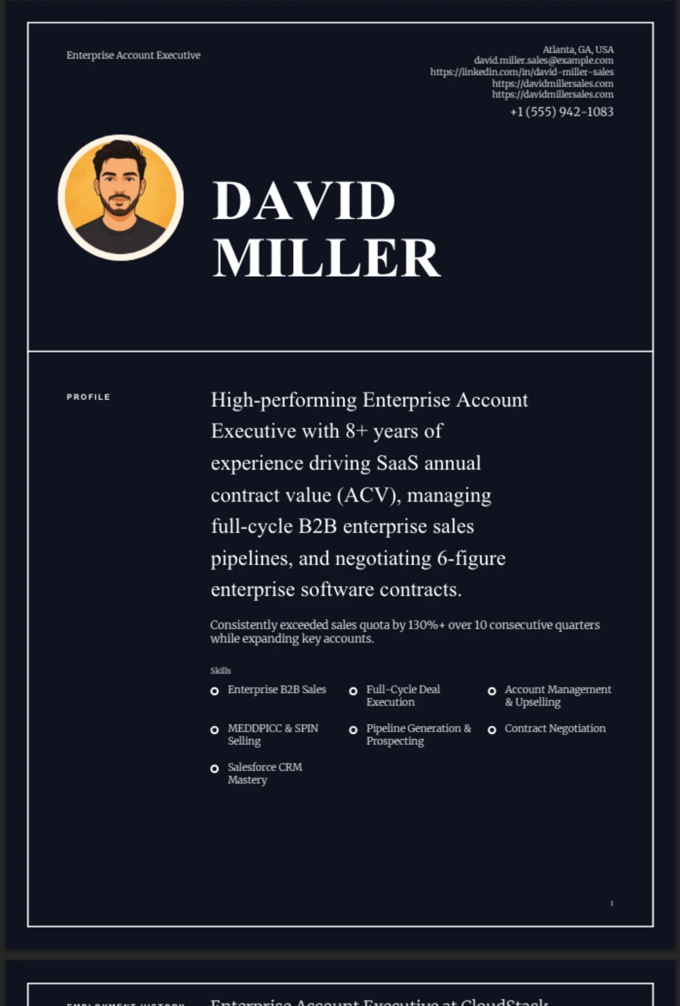 Border Frame β Sales Executive