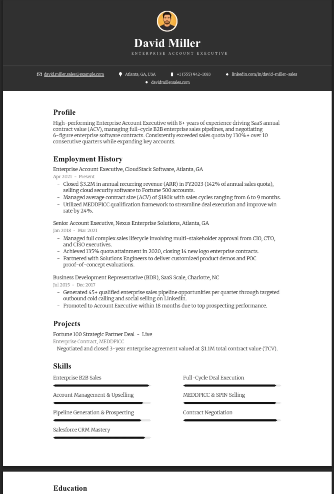 Charcoal β Sales Executive