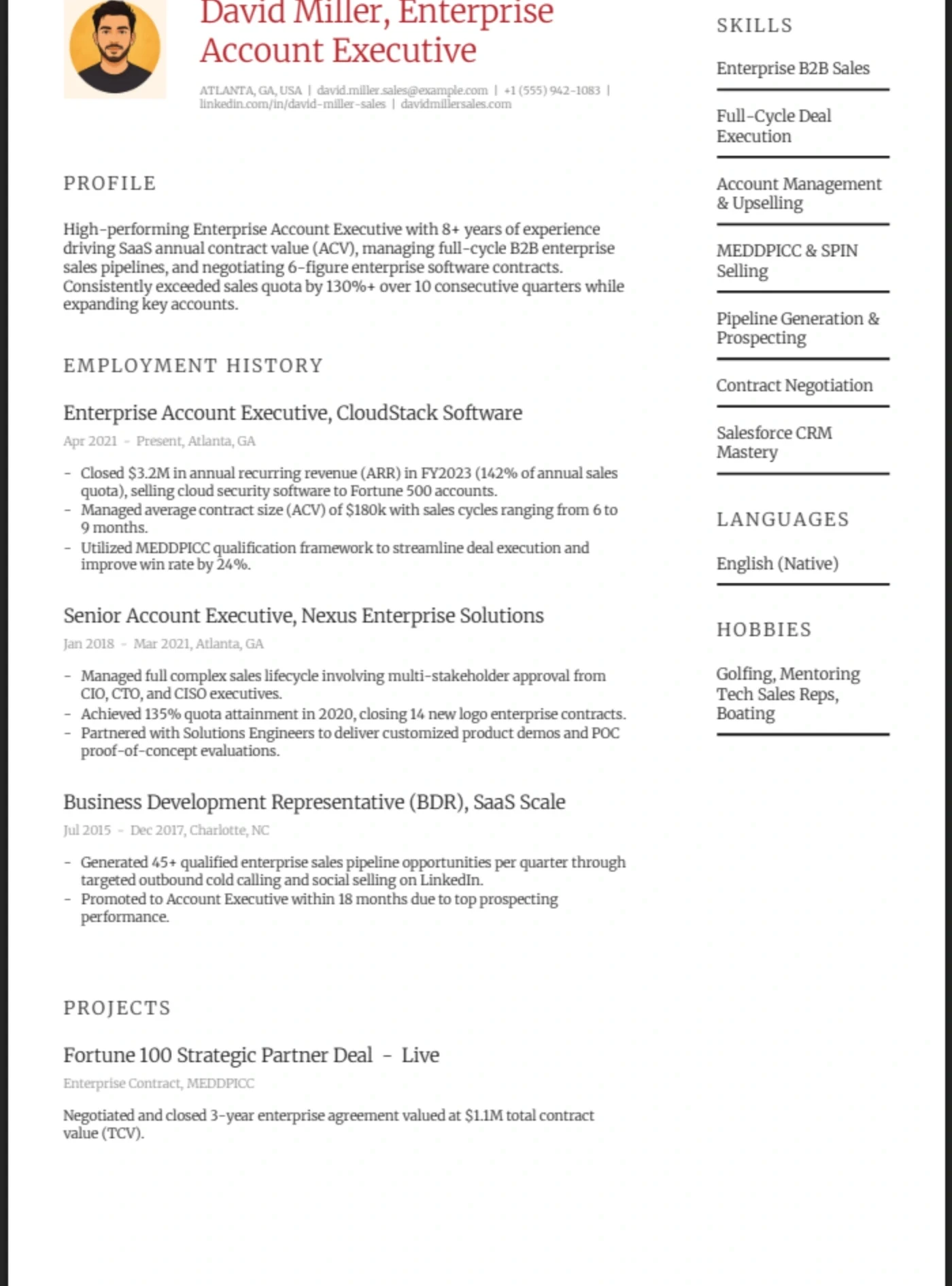 Couture β Sales Executive