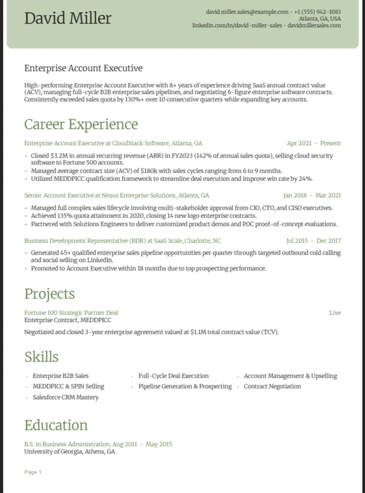 Sage β Sales Executive