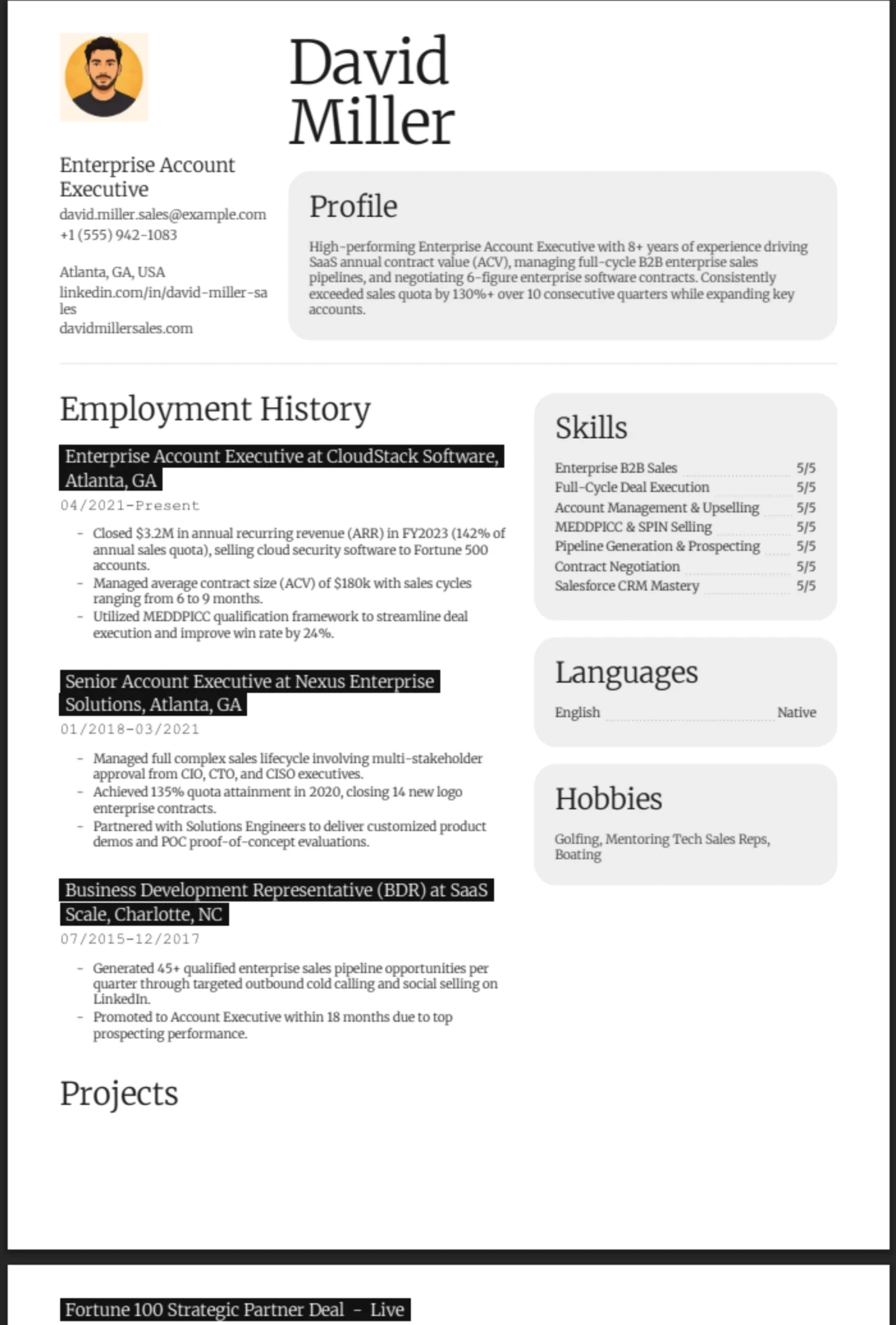 Modular β Sales Executive