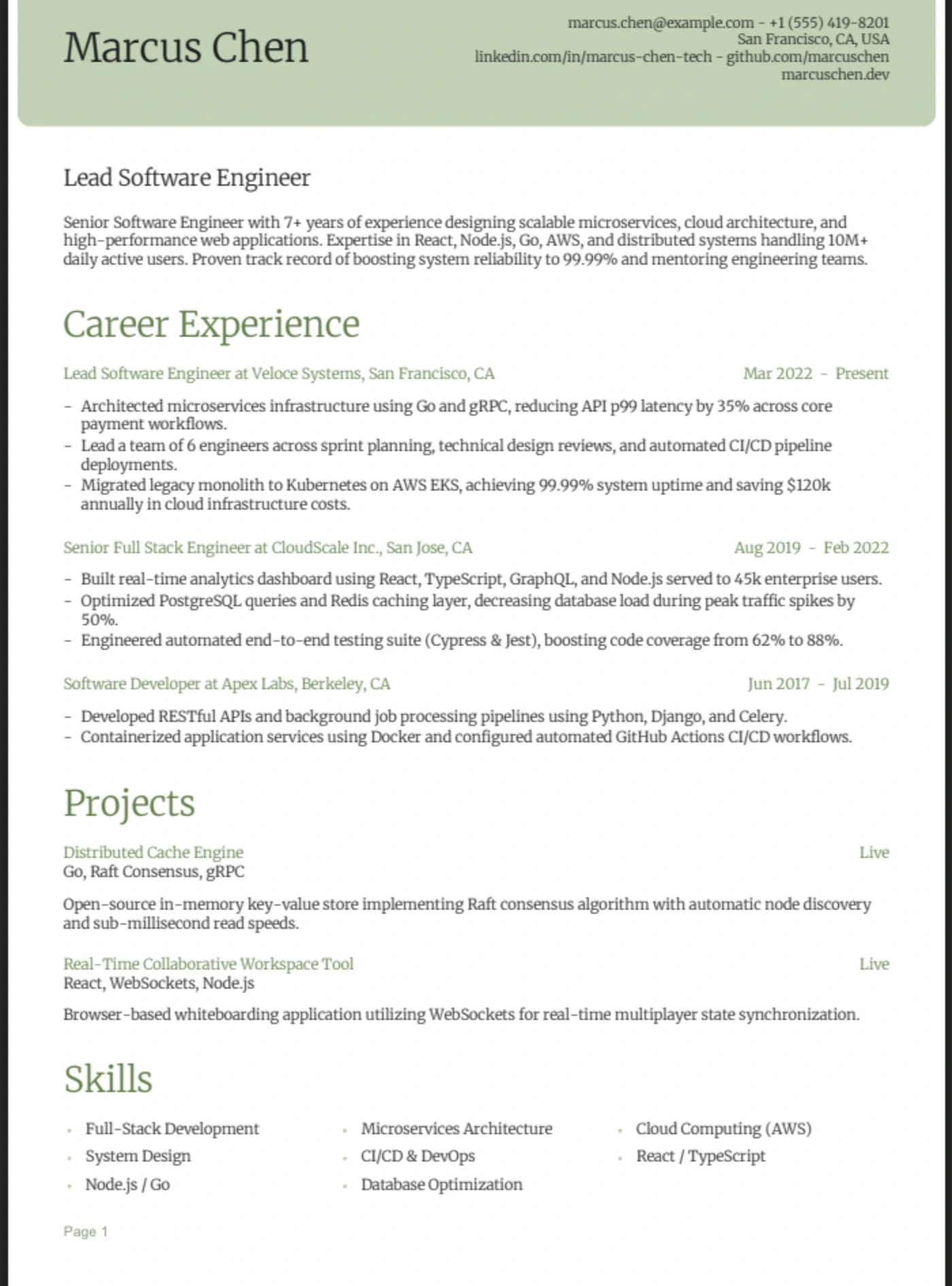 Sage β Software Engineer