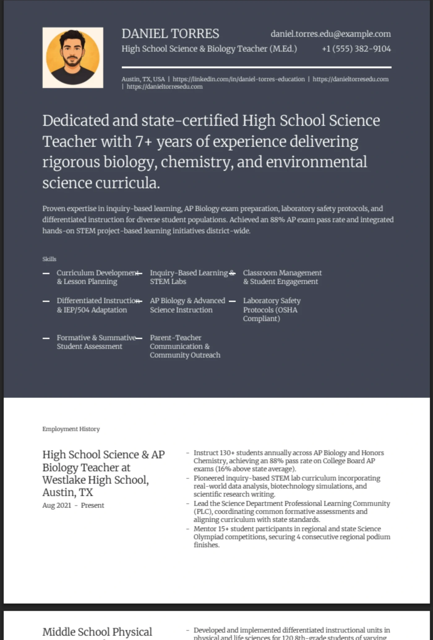 Statement — Teacher