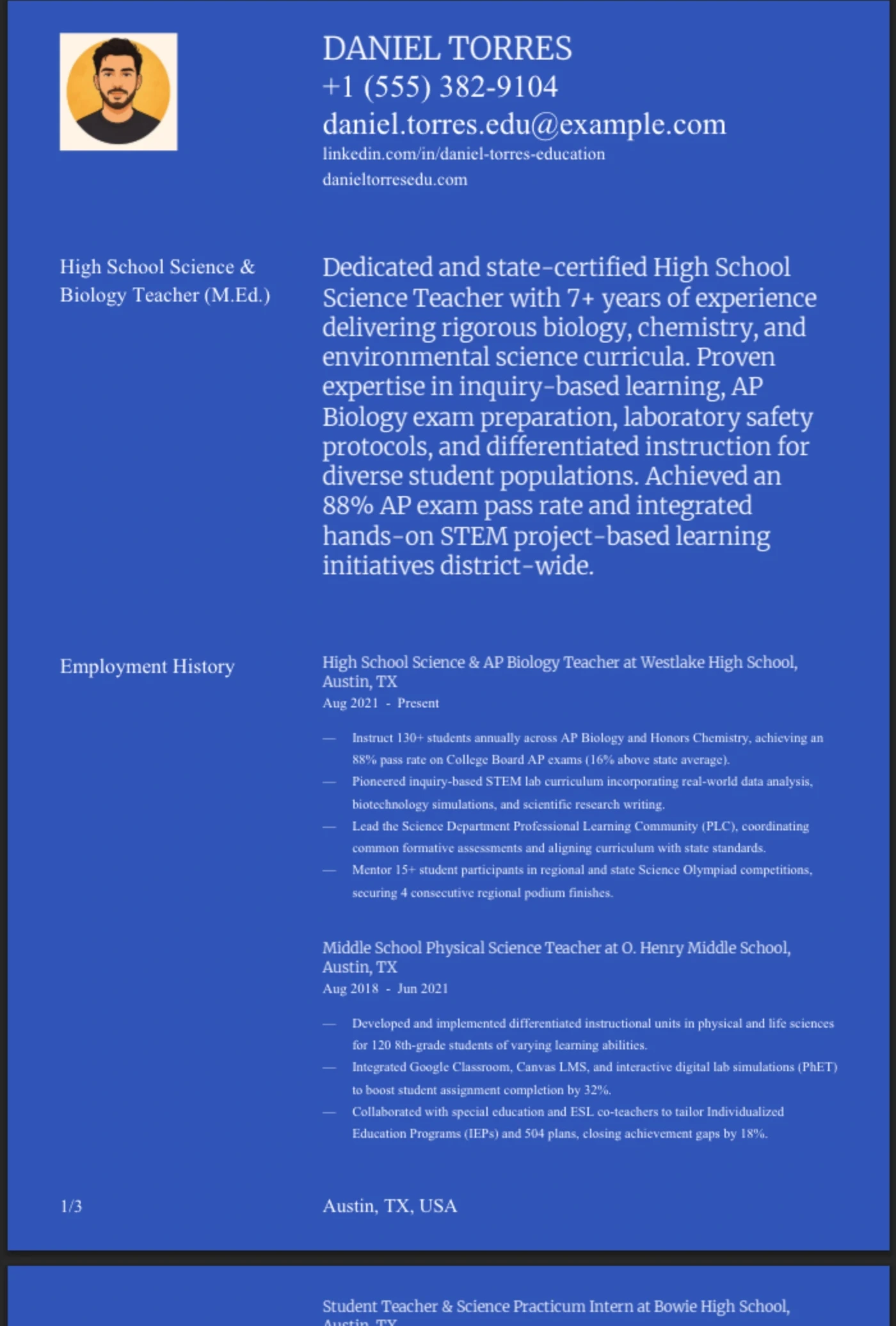 Blueprint — Teacher